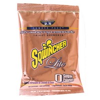 Sqwincher Corporation 016805-SL Sqwincher 1.76 Ounce Instant Powder Pack Strawberry Lemonade Lite Electrolyte Drink - Yields 2 1